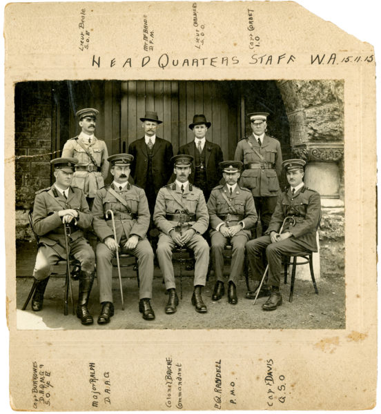 RHSV Image Collection, Mi-73, ‘Head Quarters Staff W.A. 15.11.1915’