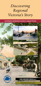 Discovering Regional Victoria's Story Brochure Cover for Discovering Regional Victoria's Story
