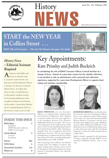 Front Cover of History News Issue 254