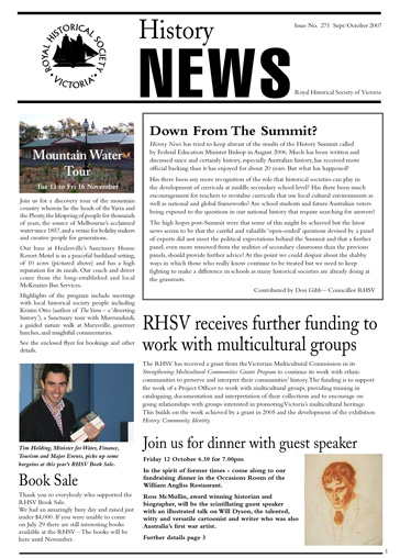 Front Cover of History News Issue 271