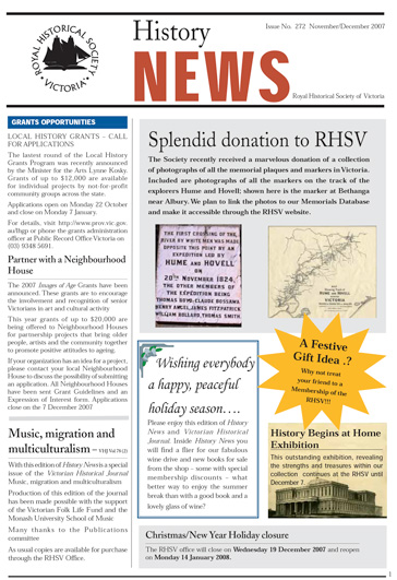 Front Cover of History News Issue 272