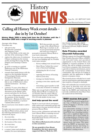 Front Cover of History News Issue 283
