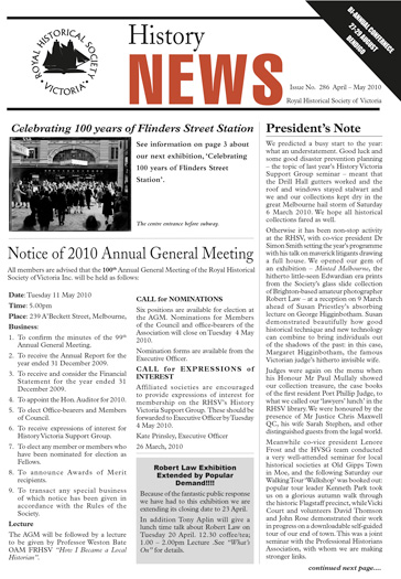 Front Cover of History News Issue 286