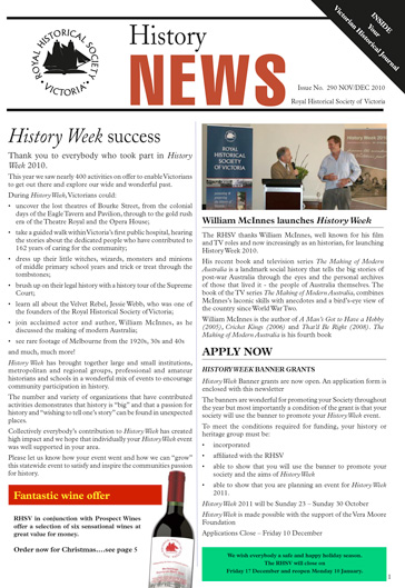 Front Cover of History News Issue 290