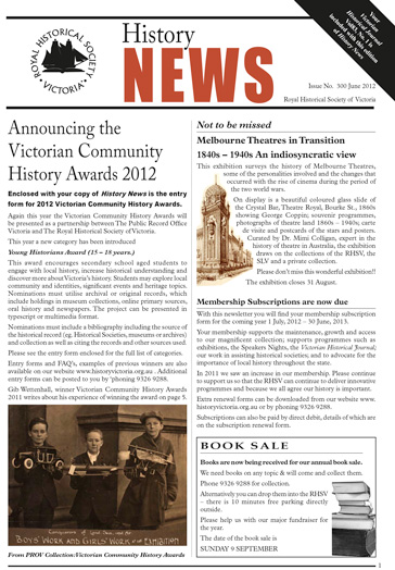 Front Cover of History News Issue 300