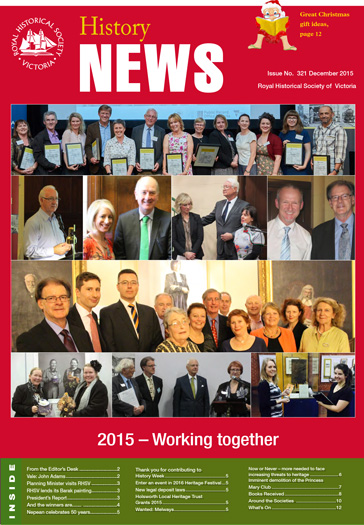 Front Cover of History News Issue 321