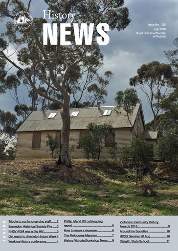 Front Cover of History News Issue 325