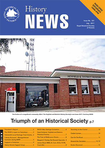 Front Cover of History News Issue 331