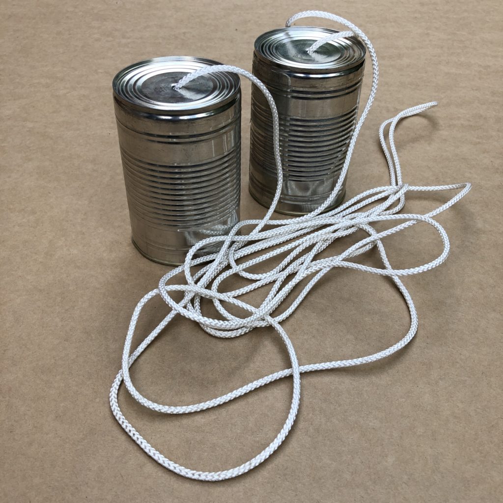 two cans joined by string