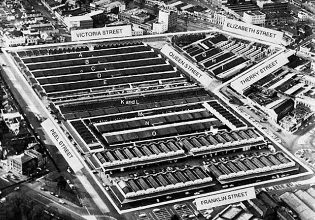 A 1936 aerial view of the fully developed QVM